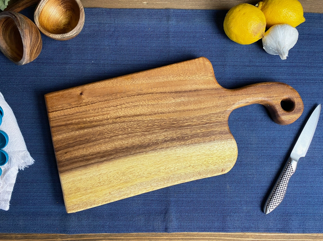 Live Edge Walnut Cutting Board with Handle - Premium Laser Engraved from Tuckahoe Hardwoods - Just $34.95! Shop now at Pat's Monograms