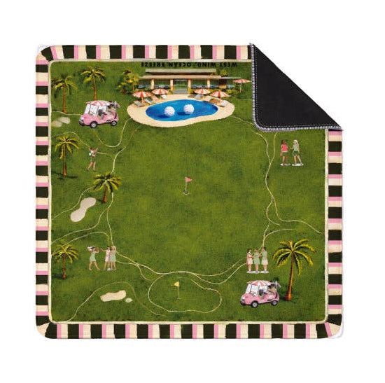 On the green golf mahjong mat 33"x33" — Girl Tribe Co