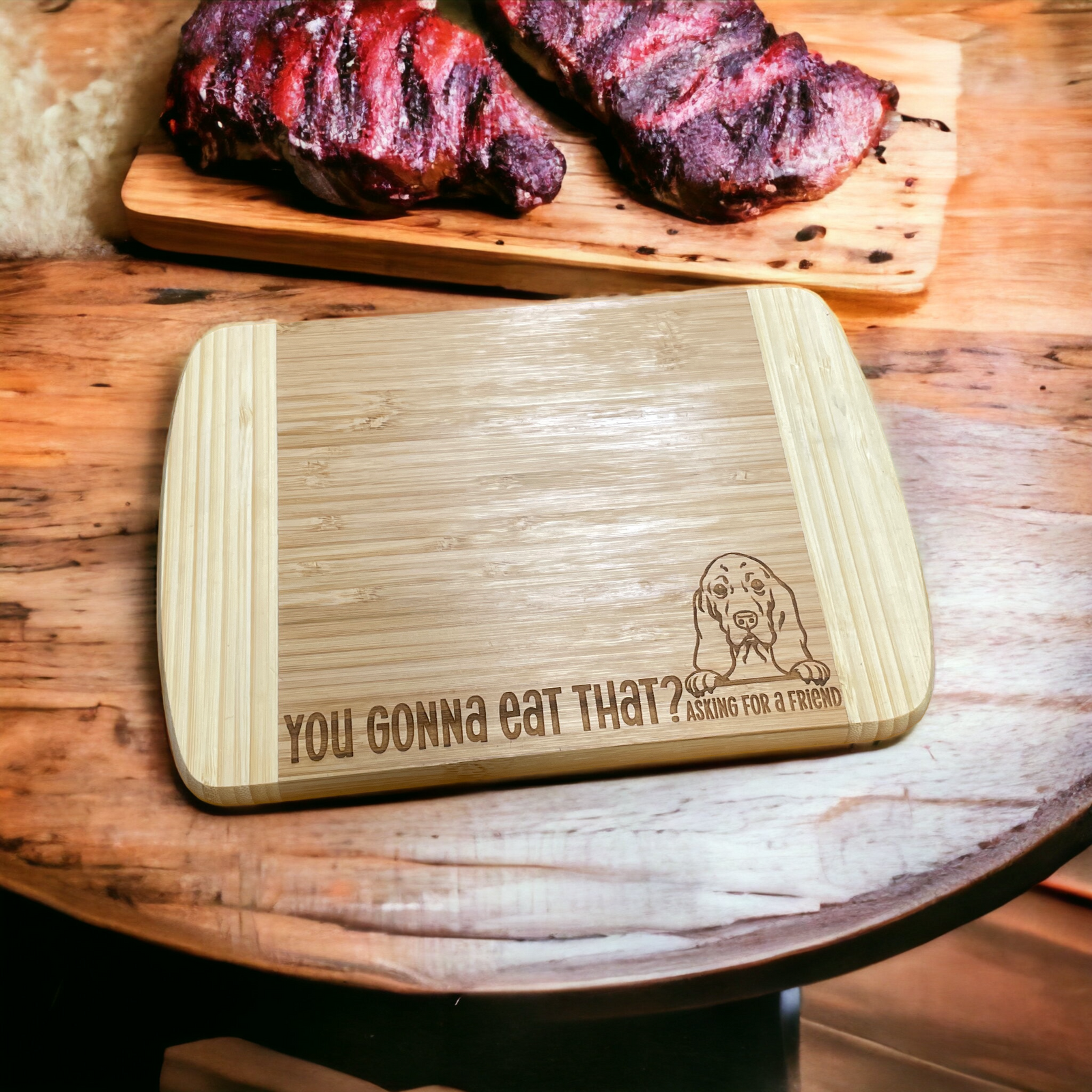 You Gonna Eat That? Basset Hound Cutting Board - Premium Cutting Boards from Pat's Monograms - Just $18.95! Shop now at Pat's Monograms