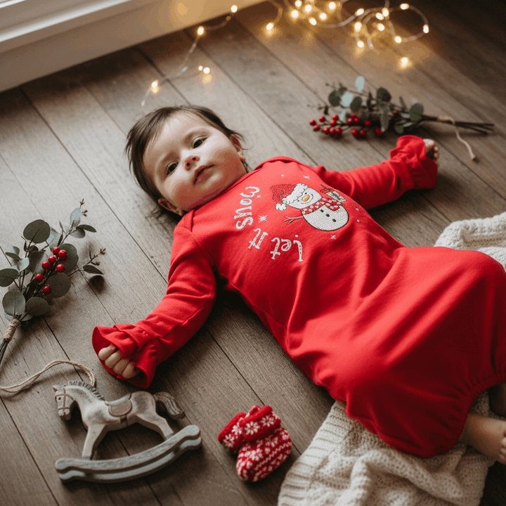 Let It Snow Tees and Infant Gowns - Premium Christmas Shirts from Pat's Monograms - Just $19.95! Shop now at Pat's Monograms