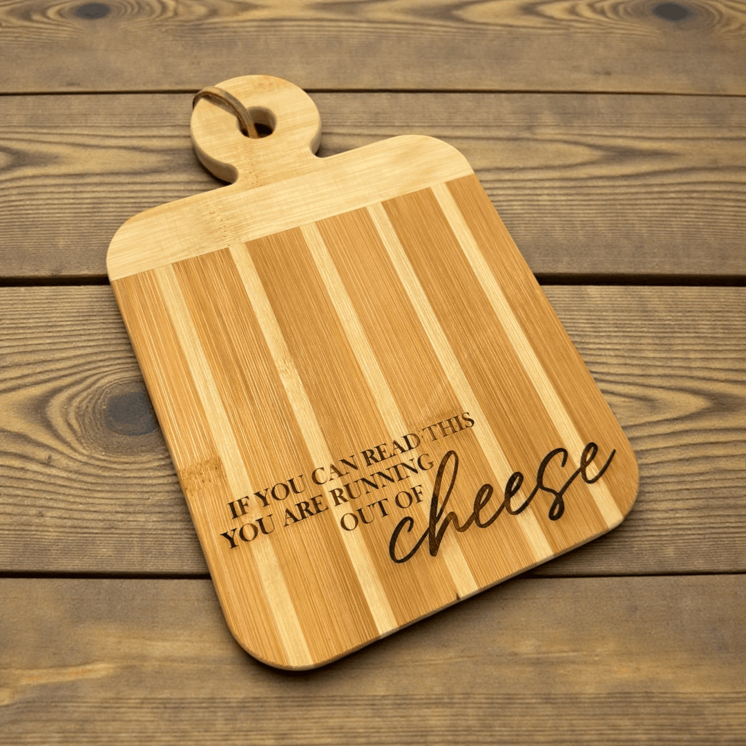 Cheese Board - Laser Engraved Bamboo Paddle Board - Premium Kitchen Accessories from Totally Bamboo - Just $12.95! Shop now at Pat's Monograms