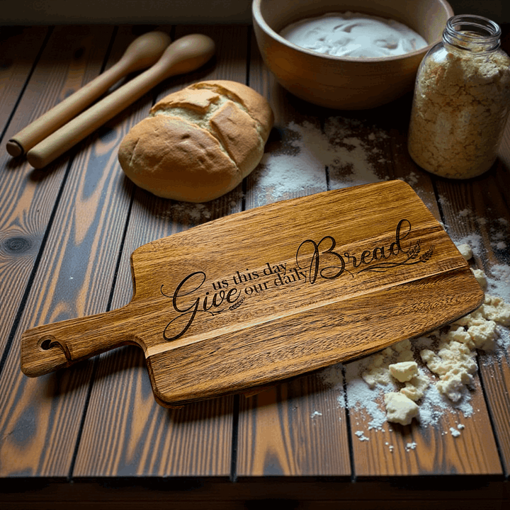 Give Us This Day - Laser Engraved Cutting Board - Premium Cutting Board from Pat's Monograms - Just $29.95! Shop now at Pat's Monograms
