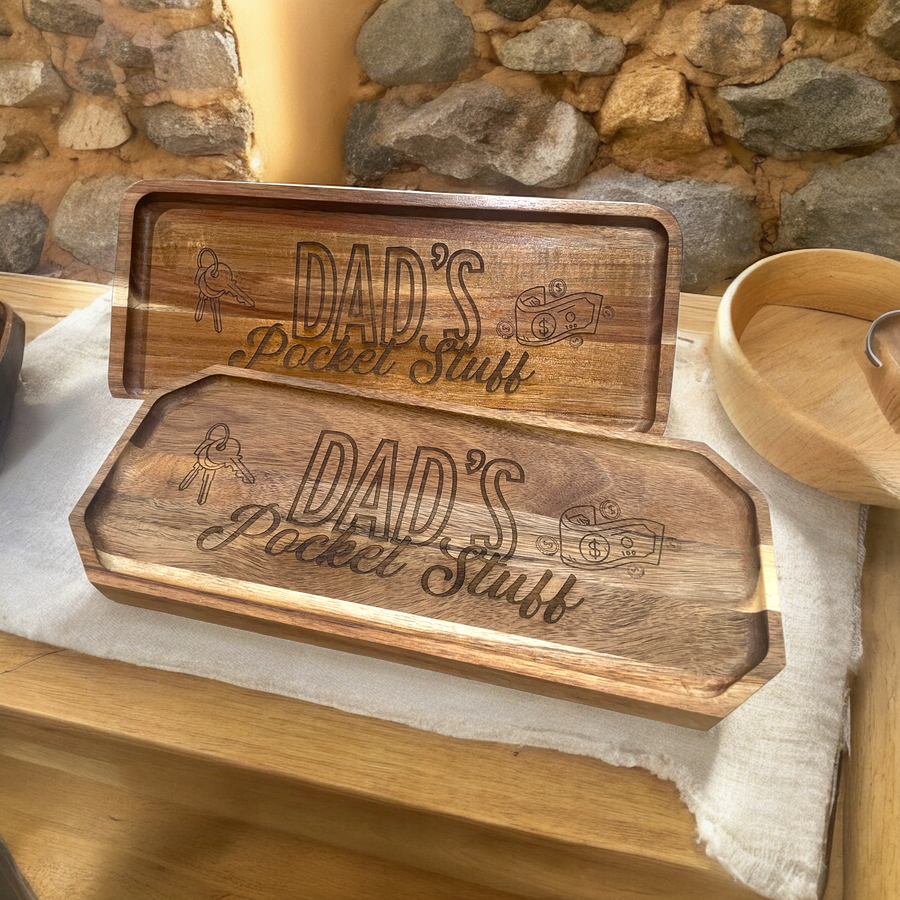 Dad's Catch All Tray - Engraved Valet Tray - Premium Laser Engraved from Pat's Monograms - Just $24.95! Shop now at Pat's Monograms