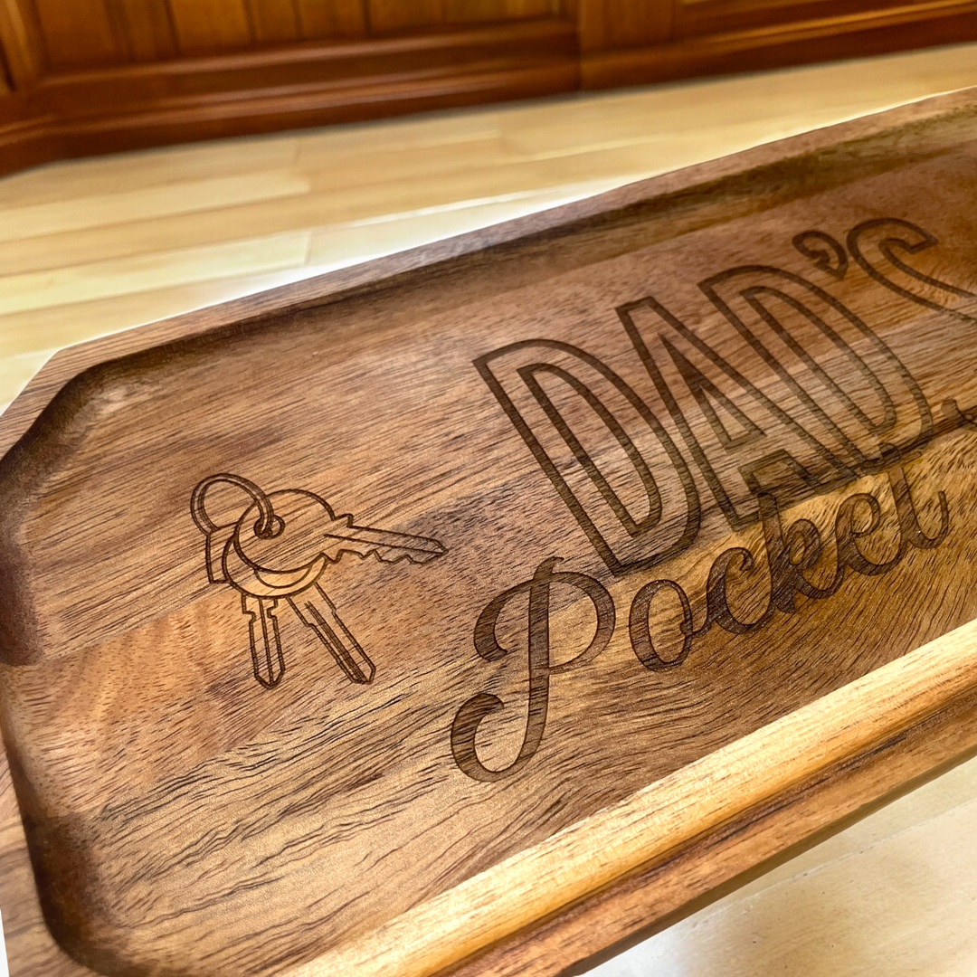 Dad's Catch All Tray - Engraved Valet Tray - Premium Laser Engraved from Pat's Monograms - Just $24.95! Shop now at Pat's Monograms