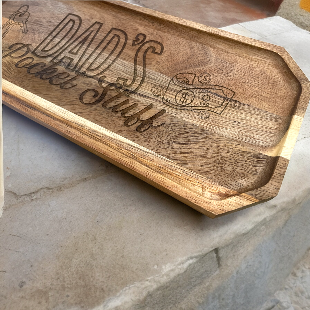 Dad's Catch All Tray - Engraved Valet Tray - Premium Laser Engraved from Pat's Monograms - Just $24.95! Shop now at Pat's Monograms