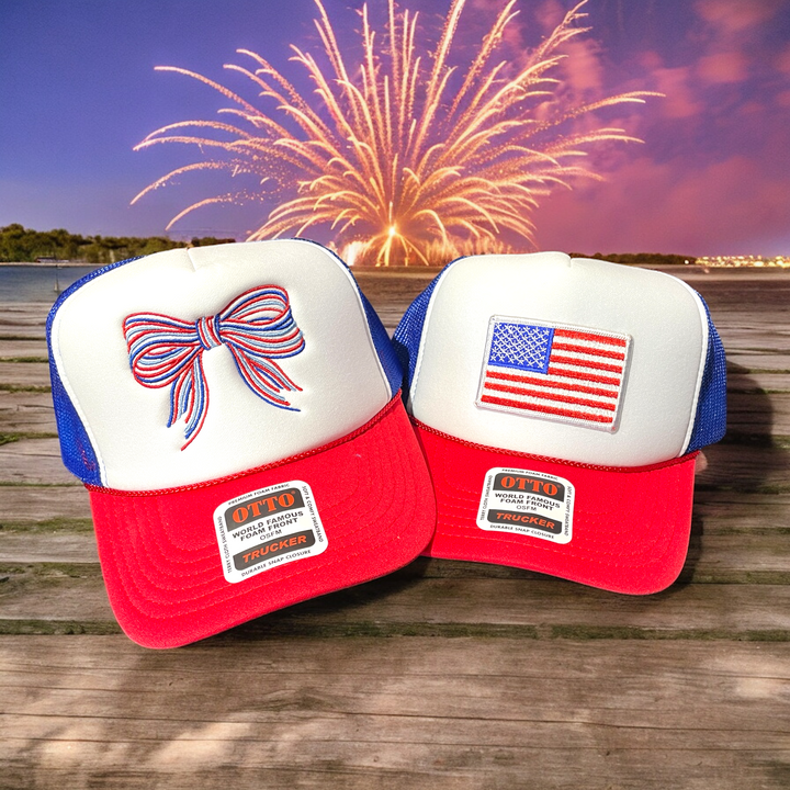 American Pride Trucker Caps - Premium Hat from Pat's Monograms - Just $16.95! Shop now at Pat's Monograms