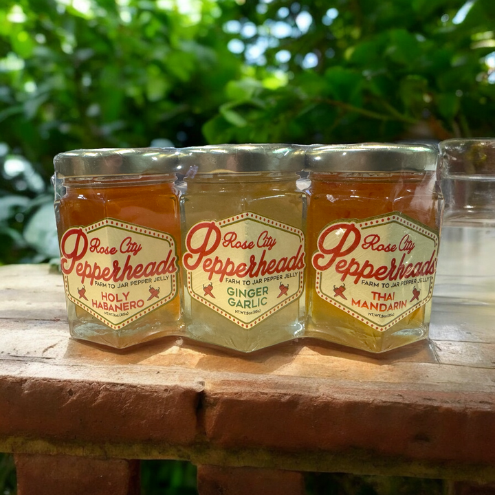 Mini Pepper Jelly Trios - Premium Gourmet Foods from Rose City Pepperheads - Just $11.95! Shop now at Pat's Monograms