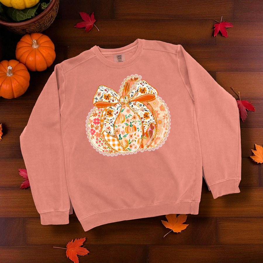 Pumpkin Comfort Color Crewneck - Premium Shirts and Tanks from Pat's Monograms - Just $56.95! Shop now at Pat's Monograms