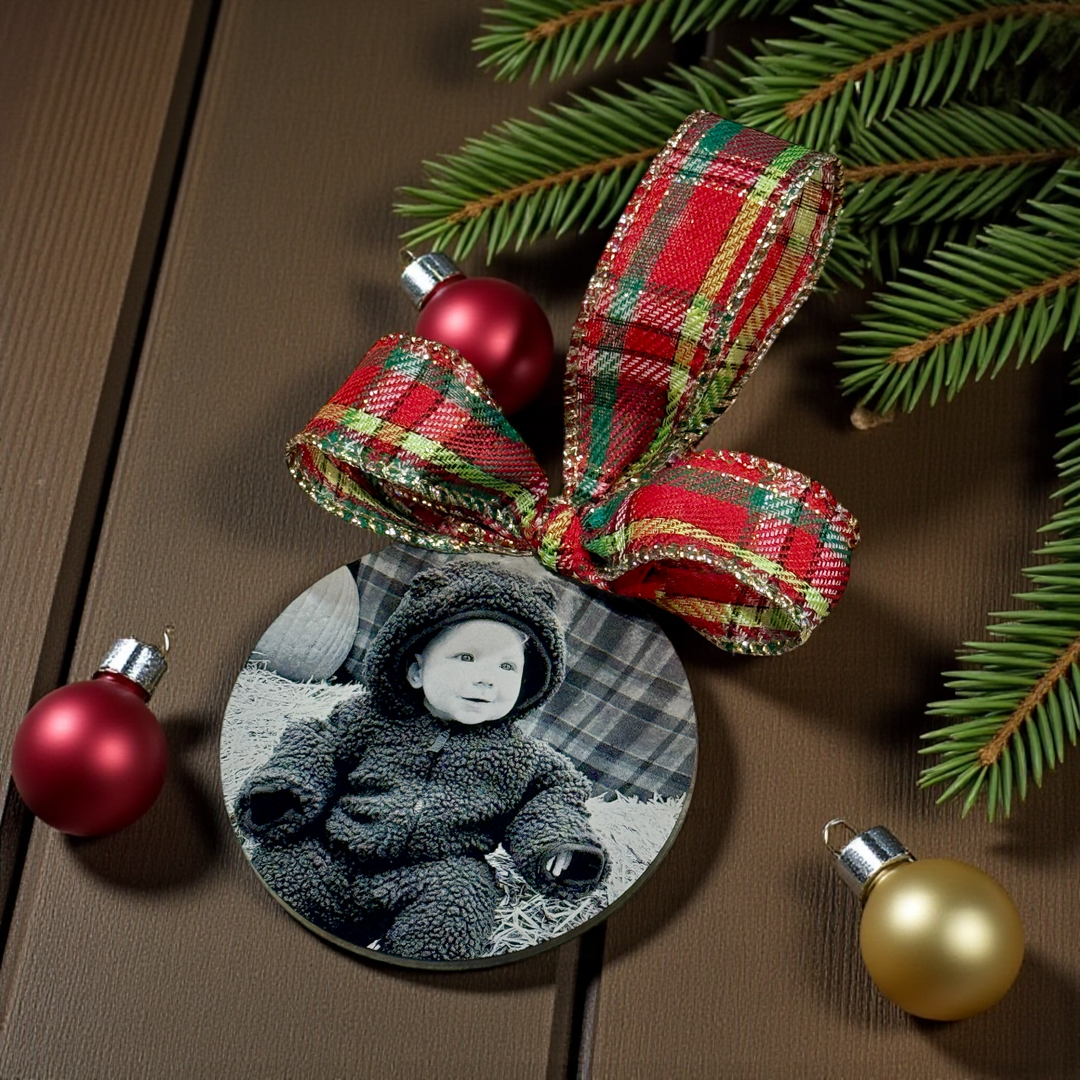 Christmas Photo Ornament - Premium Christmas Ornament from Pat's Monograms - Just $15! Shop now at Pat's Monograms