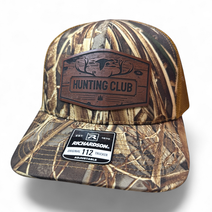 Hunting Club Patch Hat - Premium Hat from Pat's Monograms - Just $32.95! Shop now at Pat's Monograms