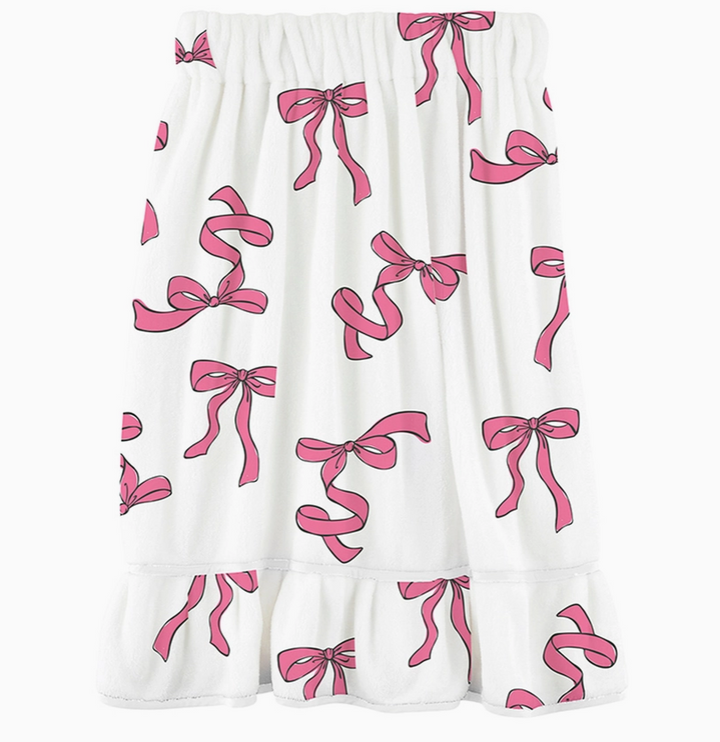 Spa Wrap - Pink Bows - Premium Bath Wrap from Bella Sleep + Spa - Just $45.95! Shop now at Pat's Monograms
