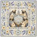 Pug & Petals — Pug Mahjong Mat | Paws & Tiles Collection - Premium Mahjong from Told in Tiles - Just $80! Shop now at Pat's Monograms