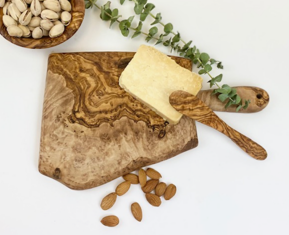 Olive Wood Rustic Cheese Board - Premium Cutting Boards from Natural OliveWood - Just $36.95! Shop now at Pat's Monograms