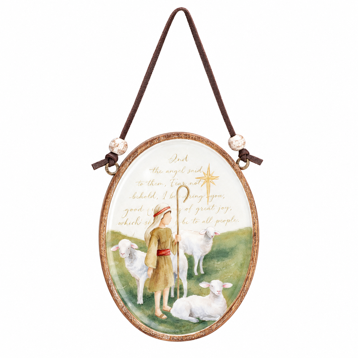 A Child is Born Mango Wood Ornaments