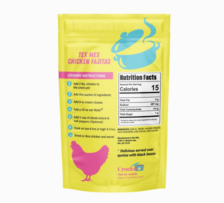 Tex-Mex Chicken Fajita - Premium gourmet Foods from Crockstar - Just $9.95! Shop now at Pat's Monograms