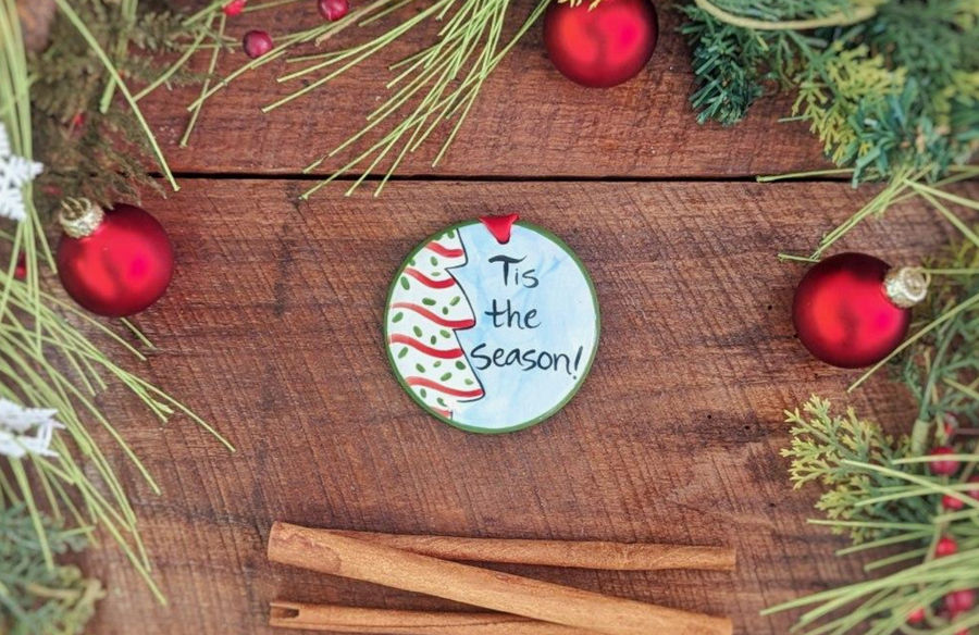 Tis The Season Christmas Cake Ornament - Premium Christmas Ornament from Nola Watkins - Just $24.95! Shop now at Pat's Monograms