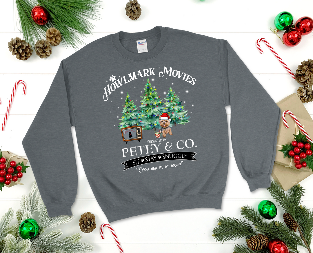 "Howlmark" Movie Sweatshirt - Personalized with your favorite Dog Breed - Premium holiday from Pat's Monograms - Just $42.95! Shop now at Pat's Monograms