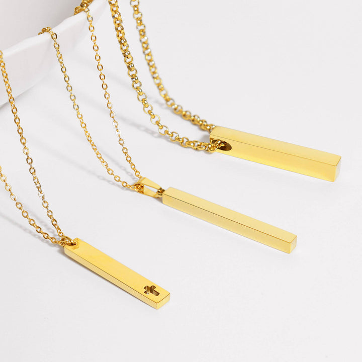 Stainless Steel Cutout Cross Bar Necklace - Premium Jewelry from WJW - Just $23.95! Shop now at Pat's Monograms