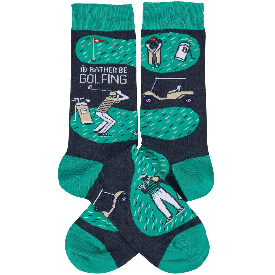 Rather Be Golfing Socks - Premium Socks from Primitives by Kathy - Just $11.50! Shop now at Pat's Monograms