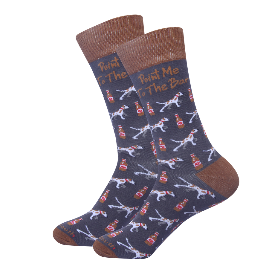 Point Me To The Bar Socks - Premium socks from Barrel Down South - Just $11.95! Shop now at Pat's Monograms
