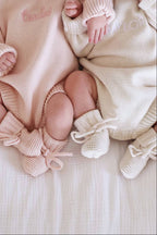 Knit Baby Booties | Ash