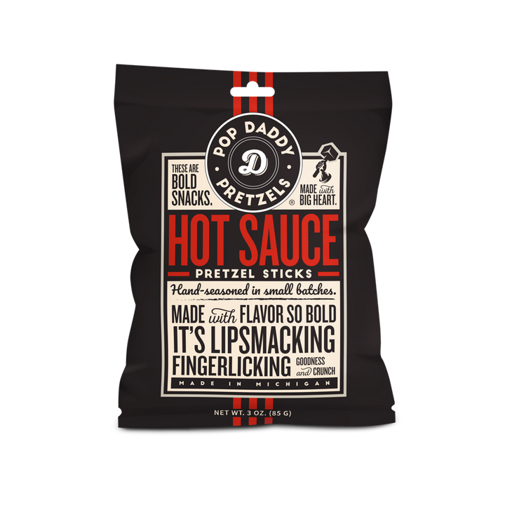 Pop Daddy – Hot Sauce Seasoned Pretzels 3.0oz - Premium gourmet Foods from Pop Daddy Snacks - Just $3.95! Shop now at Pat's Monograms