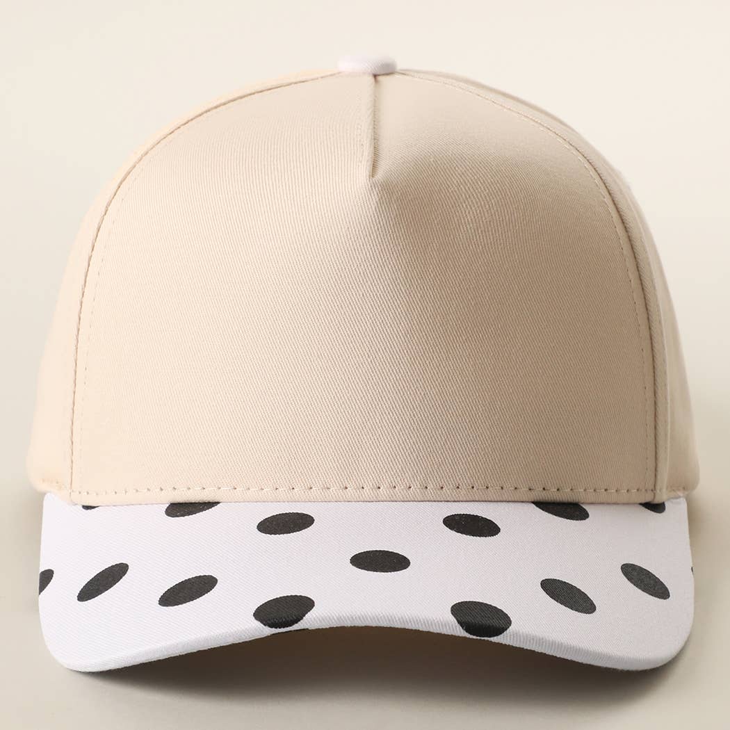 BIG POLKA DOT Brim Two-Tone Trucker Hat — Fashion City