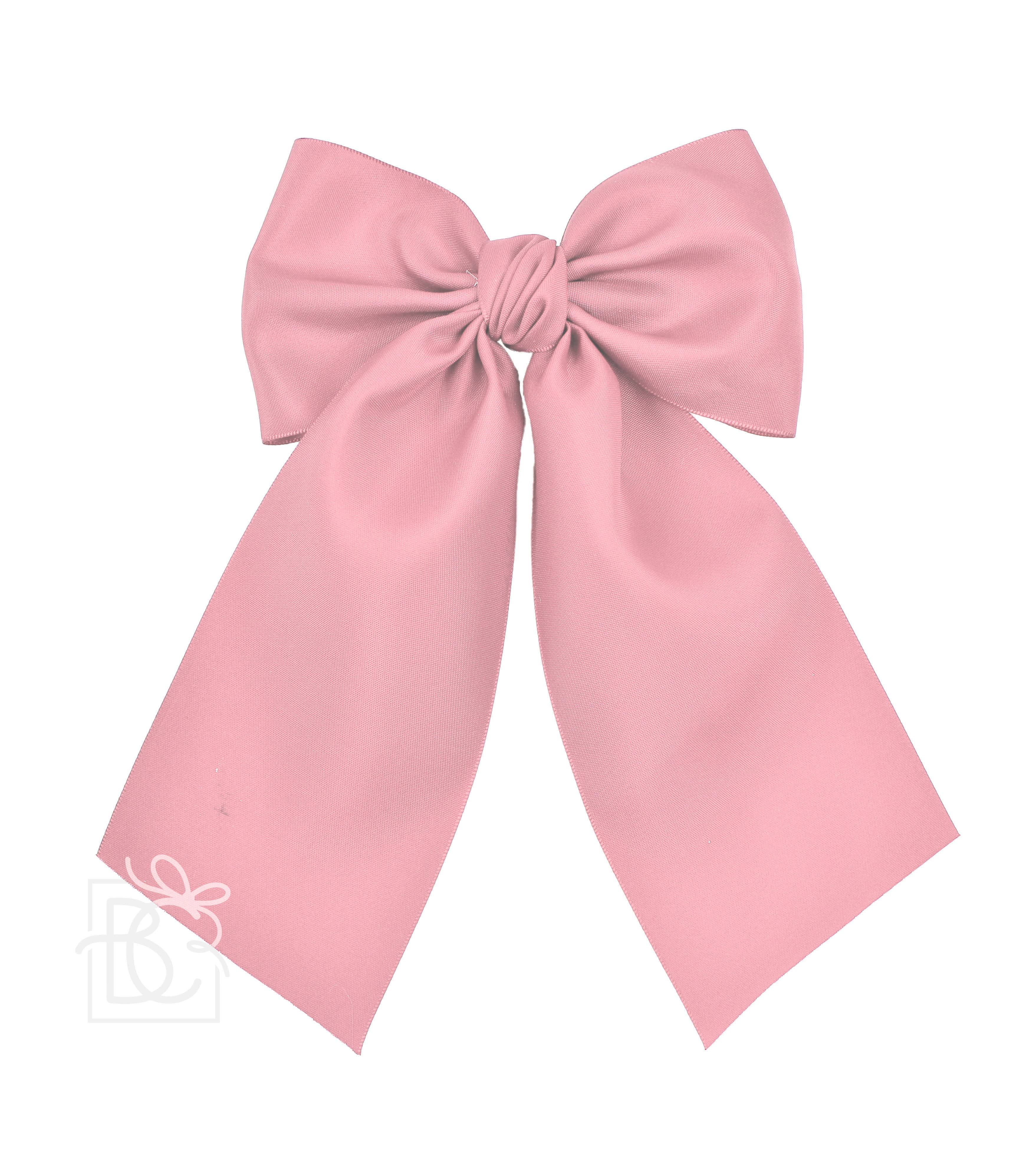 Matte Satin Longtail Hair Bow with Euro Knot - Premium Hairbows from Beyond Creations, LLC - Just $19.95! Shop now at Pat's Monograms
