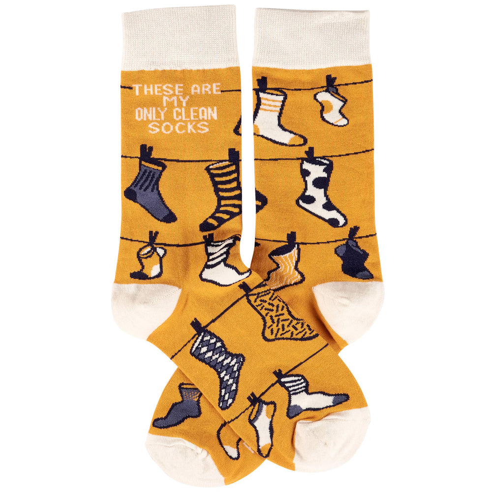 These Are My Only Clean Socks - Premium socks from Primitives by Kathy - Just $9.95! Shop now at Pat's Monograms