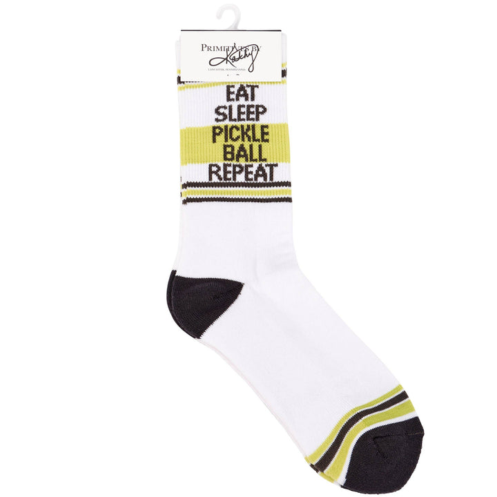 Eat Sleep Pickleball Socks - Premium Socks from Primitives by Kathy - Just $11.50! Shop now at Pat's Monograms