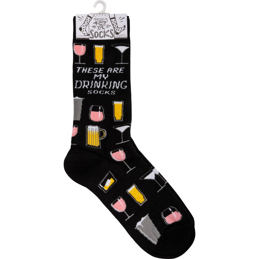 These Are My Drinking Socks - Premium Socks from Primitives by Kathy - Just $11.50! Shop now at Pat's Monograms