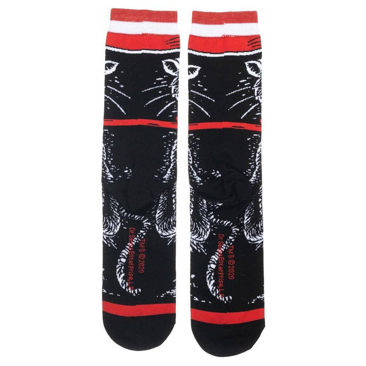 Dr Seuss Cat in the Hat 360 Character Crew Socks - Premium socks from Bioworld Merchandising - Just $9.95! Shop now at Pat's Monograms