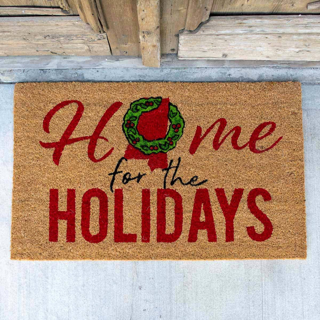 Mississippi Holidays Coir Doormat - Premium Christmas Decor from The Royal Standard - Just $19.95! Shop now at Pat's Monograms