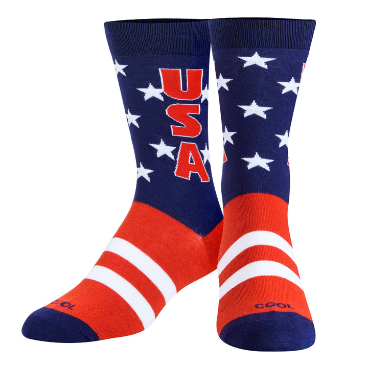 USA Stars - Mens Folded Crew - Premium Socks from Cool Socks - Just $11.95! Shop now at Pat's Monograms