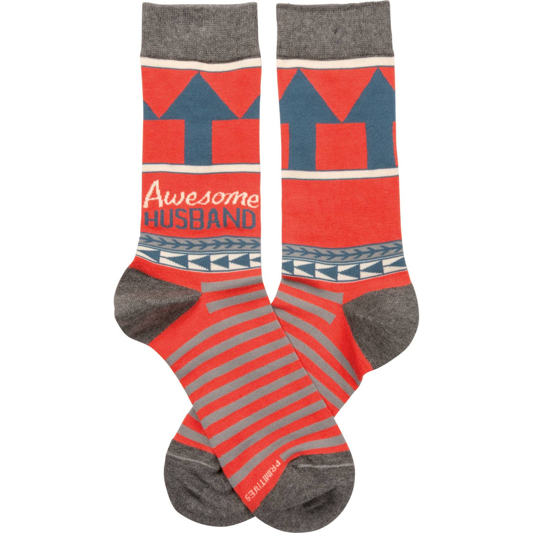 Awesome Husband Socks - Premium Socks from Primitives by Kathy - Just $11.50! Shop now at Pat's Monograms