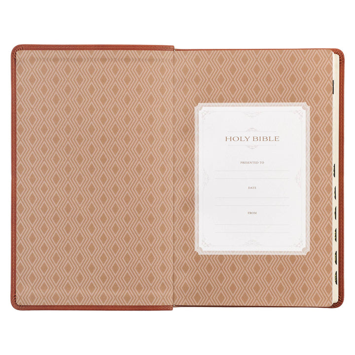 Brown Faux Leather Giant Print King James Bible - Premium Books and Devotionals from Christian Art Gifts - Just $39.99! Shop now at Pat's Monograms