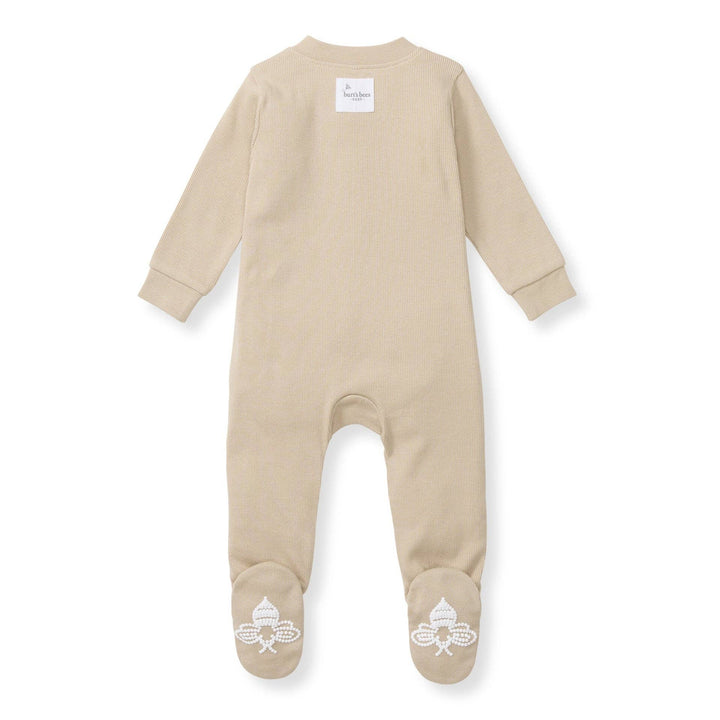 Solid Rib Organic Cotton Sleep & Play - Hummus - Premium Baby & Toddler Outfits from Burt's Bees Baby - Just $14.95! Shop now at Pat's Monograms