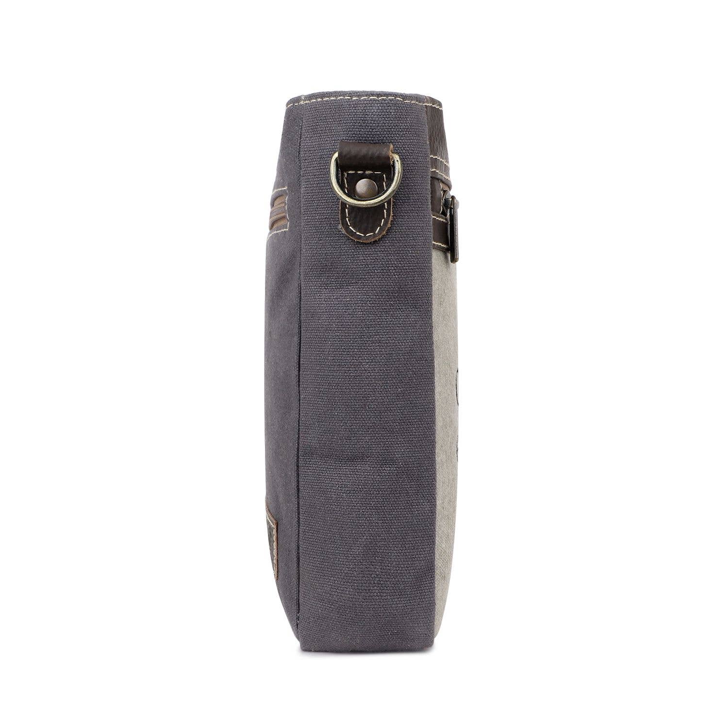 Canvas & Leather Women Crossbody - Silver/Davy's Gray - Premium  from Sixtease Bags USA - Just $34.95! Shop now at Pat's Monograms
