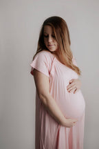 Light Pink Mommy Labor and Delivery/ Nursing Gown - Premium Maternity Clothing from Three Little Tots - Just $36.95! Shop now at Pat's Monograms