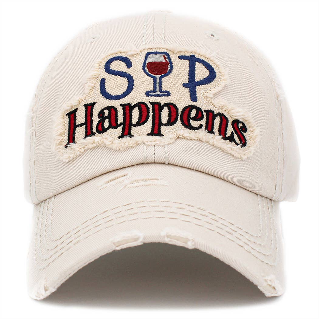 Sip Happens Hat - Premium hats from Your Fashion Wholesale - Just $19.95! Shop now at Pat's Monograms