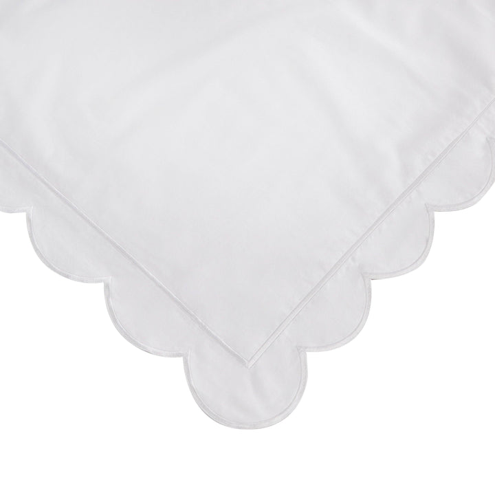 Scallop Frame Embroidered Cotton Percale Euro Sham - Premium Home Textiles from Mélange Home - Just $48.95! Shop now at Pat's Monograms