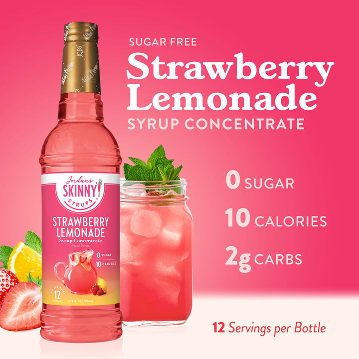 Strawberry Lemonade Syrup Concentrate - Premium drink mix from Jordan's Skinny Mixes - Just $8.99! Shop now at Pat's Monograms