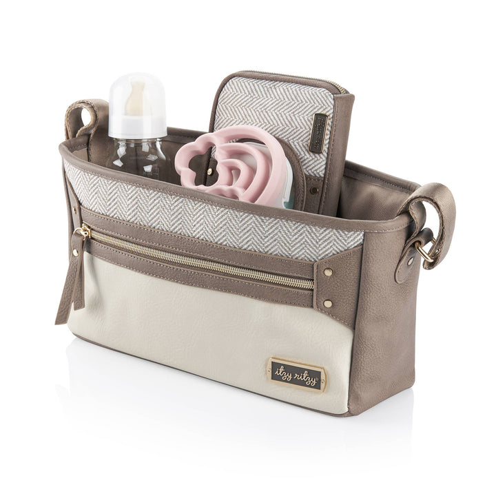 Vanilla Latte Travel Stroller Caddy - Premium Baby Accessories from Itzy Ritzy - Just $34.99! Shop now at Pat's Monograms