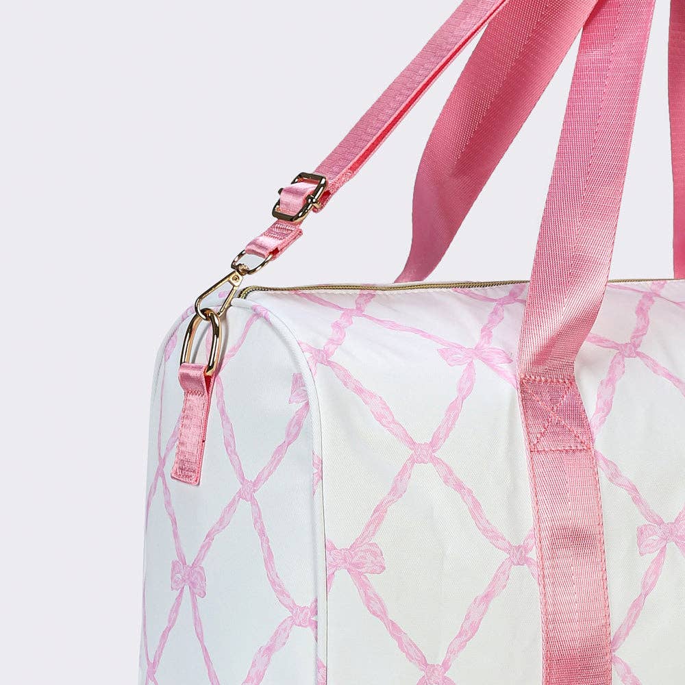 Bow Printed Duffel Bag - Premium Duffel Bags from sassy kids palace - Just $32.95! Shop now at Pat's Monograms