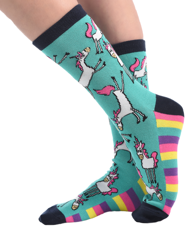 Unicorn Crew Sock One Size - Premium Socks from Lazy One - Just $9.95! Shop now at Pat's Monograms