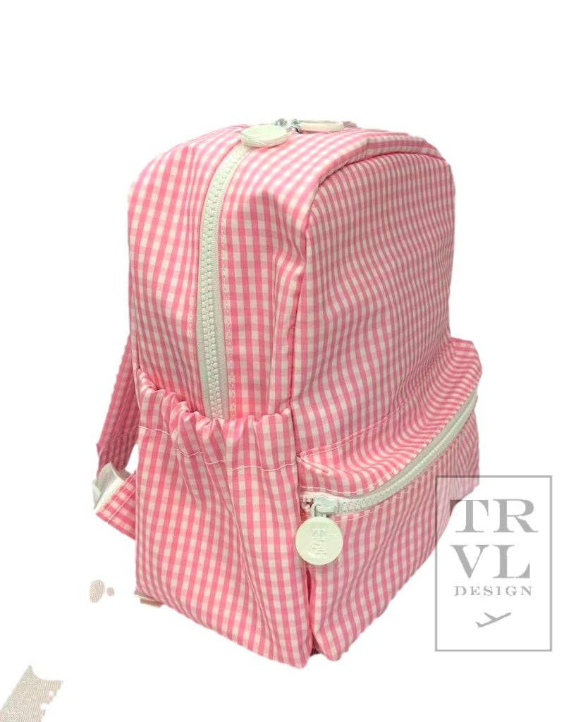 Mini Backer - Gingham Pink - Premium Backpack from TRVL Design - Just $48.95! Shop now at Pat's Monograms