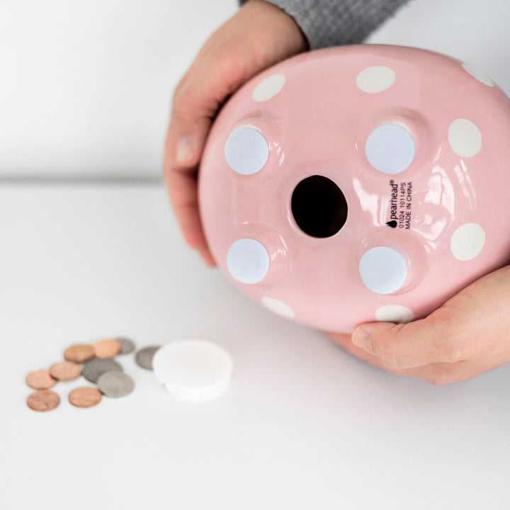 Polka Dot Piggy Bank - Premium Gifts from Pearhead - Just $21.95! Shop now at Pat's Monograms