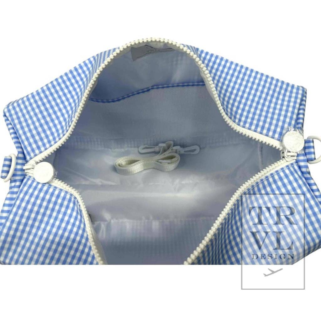 Weekender - Gingham Sky Duffel Bag - Premium Duffel Bags from TRVL Design - Just $64! Shop now at Pat's Monograms