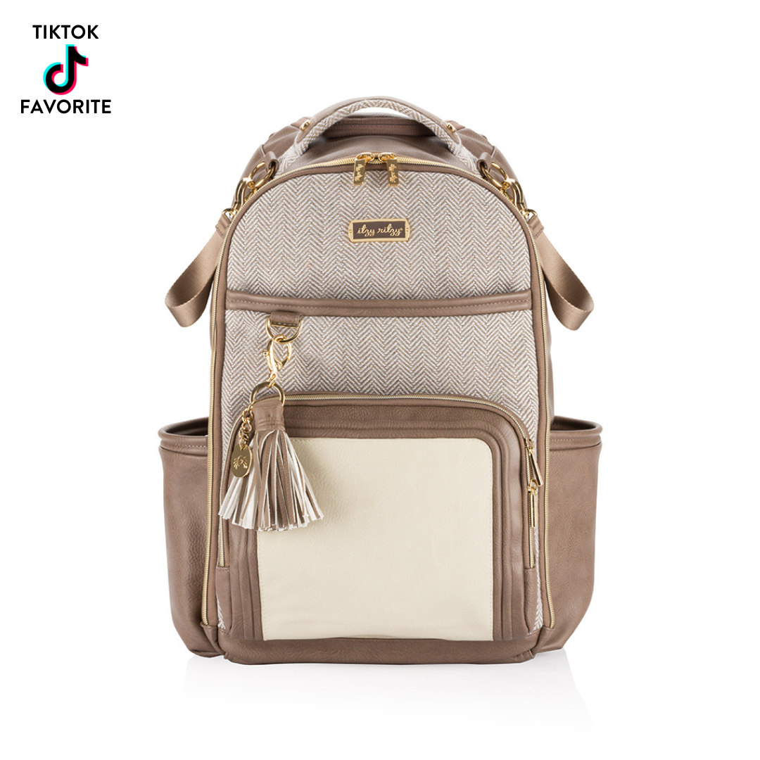 Vanilla Latte Boss Plus™ Backpack Diaper Bag - Premium diaper bag from Itzy Ritzy - Just $189.95! Shop now at Pat's Monograms