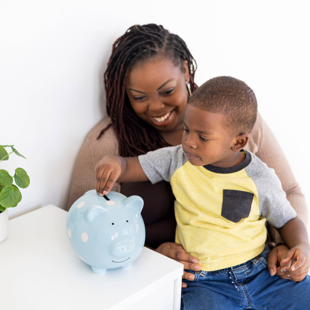 Polka Dot Piggy Bank - Premium Gifts from Pearhead - Just $21.95! Shop now at Pat's Monograms